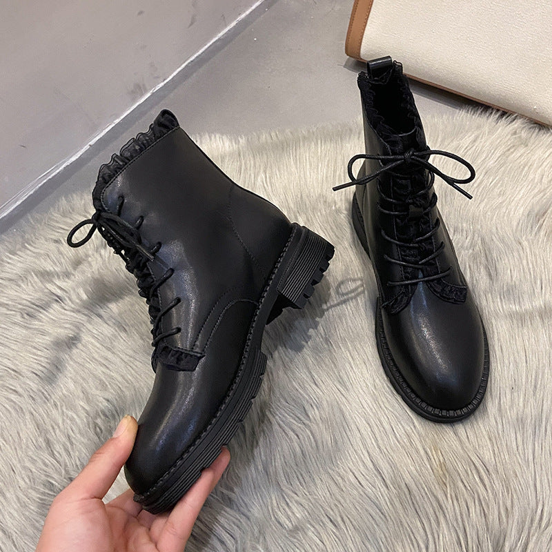 Women's Lace-up Platform Short Martin Boots