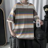 Men's casual striped T-shirt