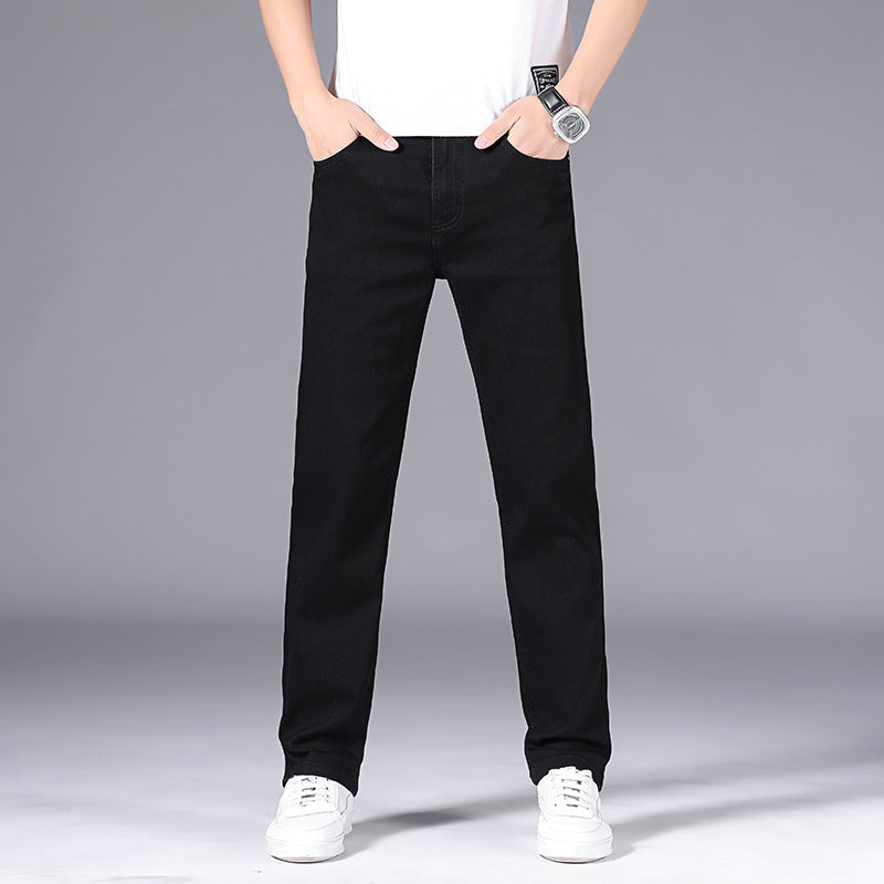 Long Pants Men's Korean Black Casual Plus Size Dad Jeans