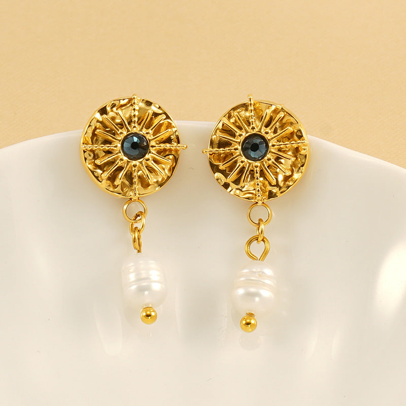 Retro Minority Design Pearl Earrings Female Fashion