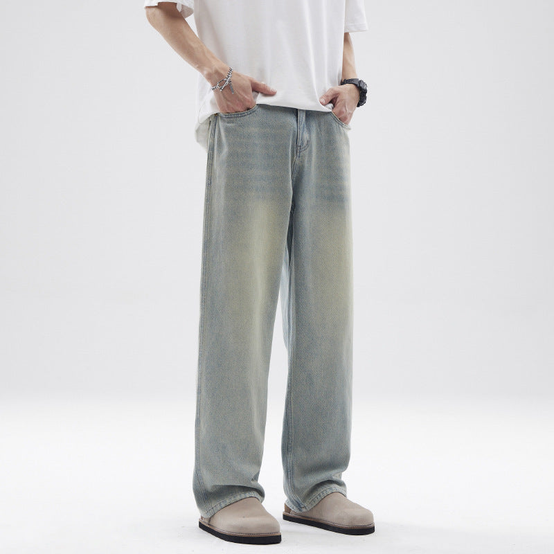 Retro Men's Straight Loose Wide-leg Pants