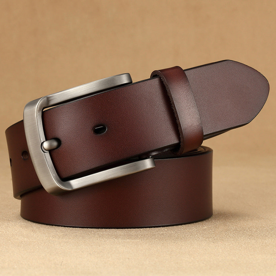 Fashion Men's Leather Belt With Pin Buckle