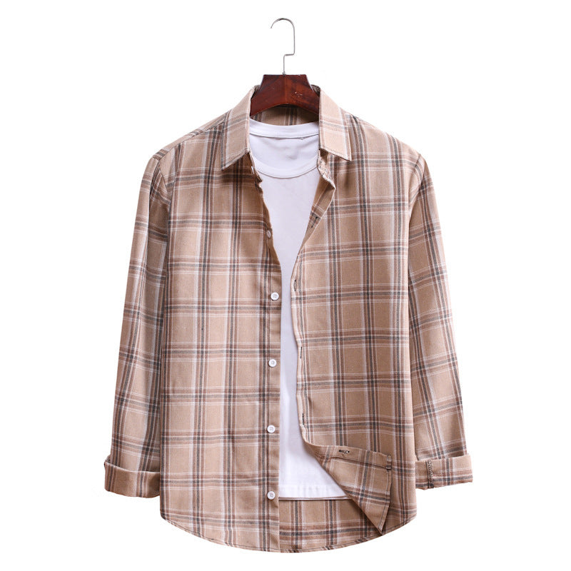 Ouma Fashion Plaid Long Sleeve Shirt