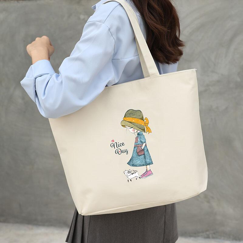 Women's Canvas Bag New Shoulder Handbag Student Tote One Piece