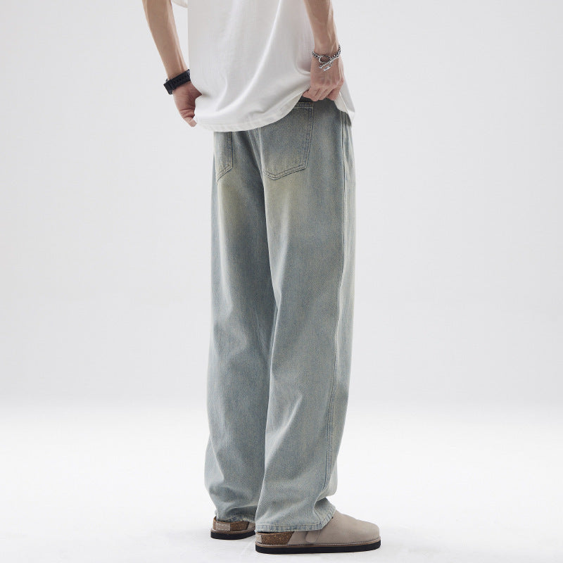 Retro Men's Straight Loose Wide-leg Pants