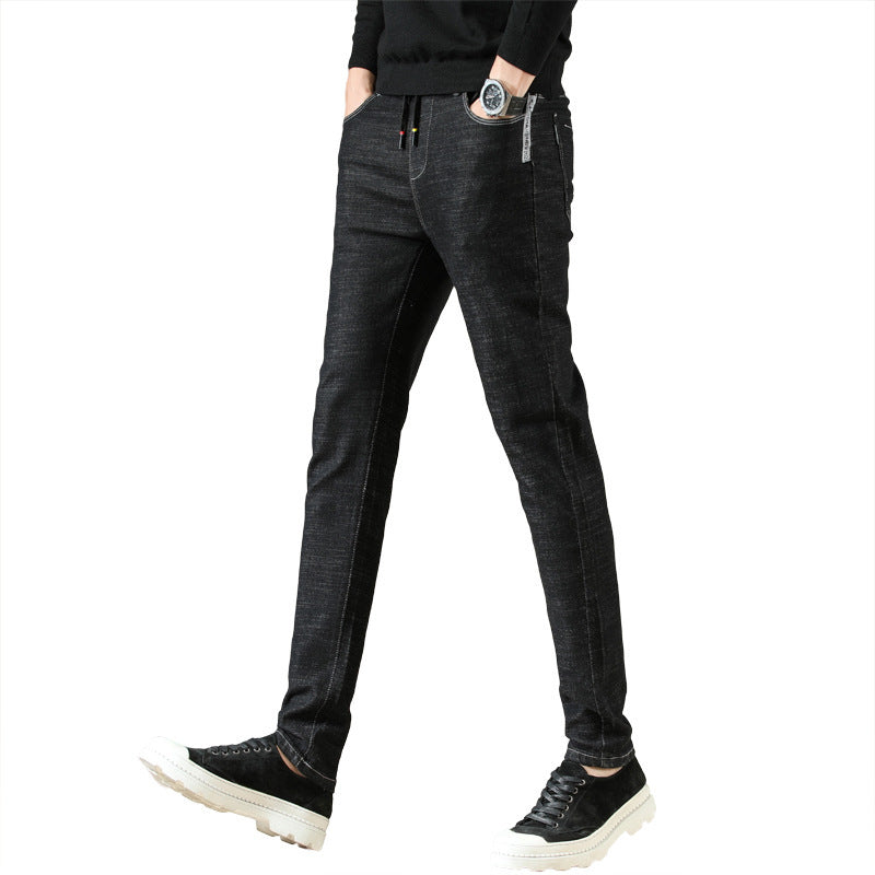 Autumn trendy brand jeans men's slim and versatile