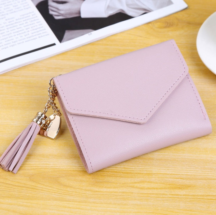 Tassel pendant love wallet