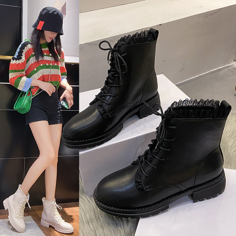 Women's Lace-up Platform Short Martin Boots