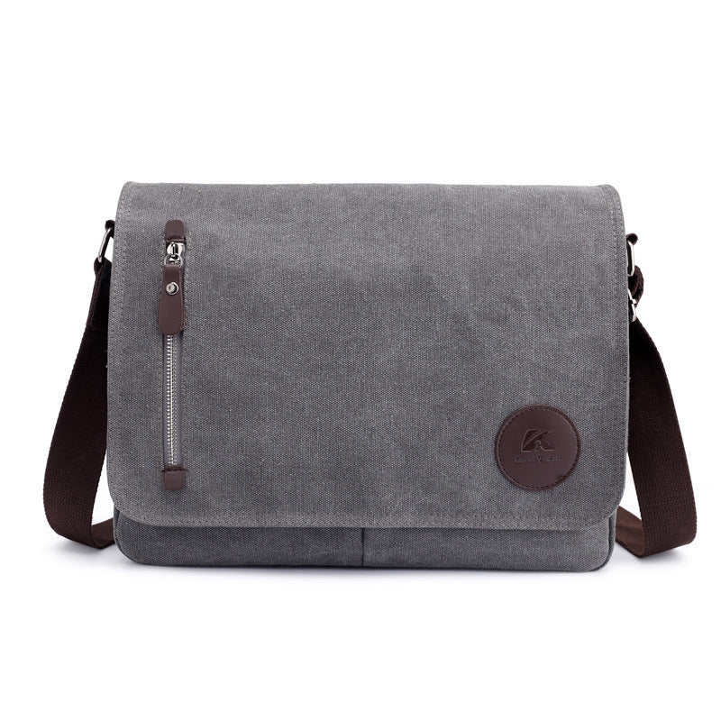 Retro Canvas Single Shoulder Men's Bag Business Carrying 14 Inch