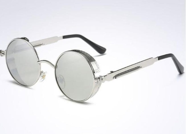 UV protection round frame metal sunglasses