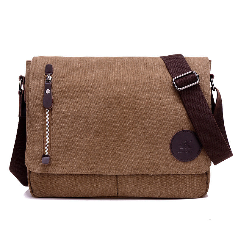 Retro Canvas Single Shoulder Men's Bag Business Carrying 14 Inch