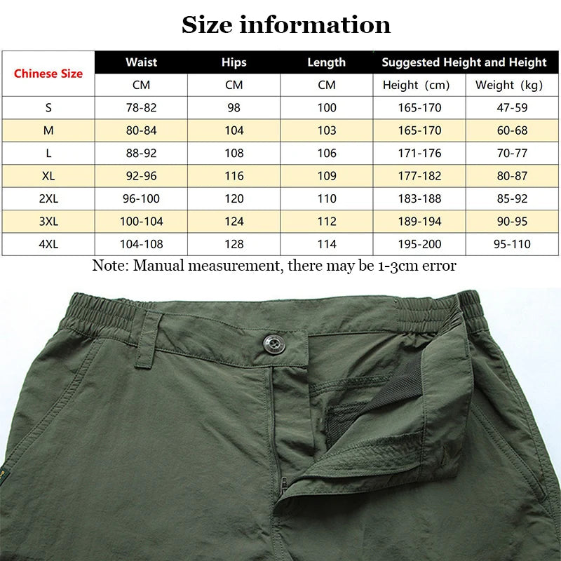 Men's Tactical Cargo Pants Casual Trousers Waterproof Multi-Pockets Outdoor Workwear Wear-resistant Camping Hiking Training Pant