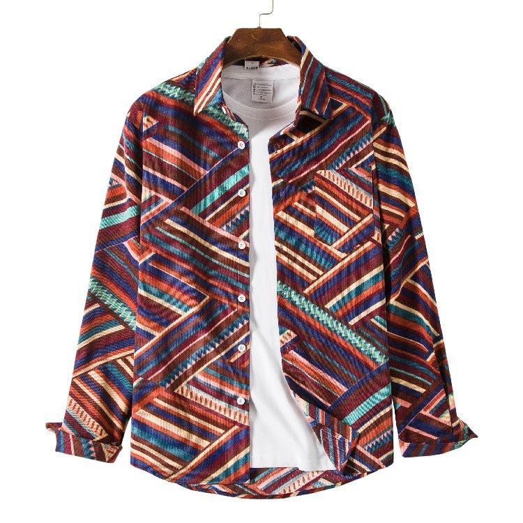 Fashion Ethnic Style Loose Plus Size Casual Shirt