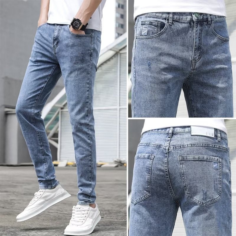 Light-colored Jeans Men's Korean-style Stretch