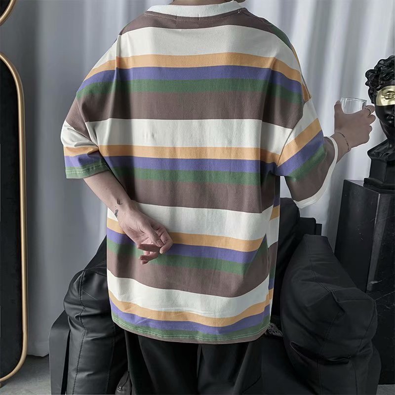 Men's casual striped T-shirt