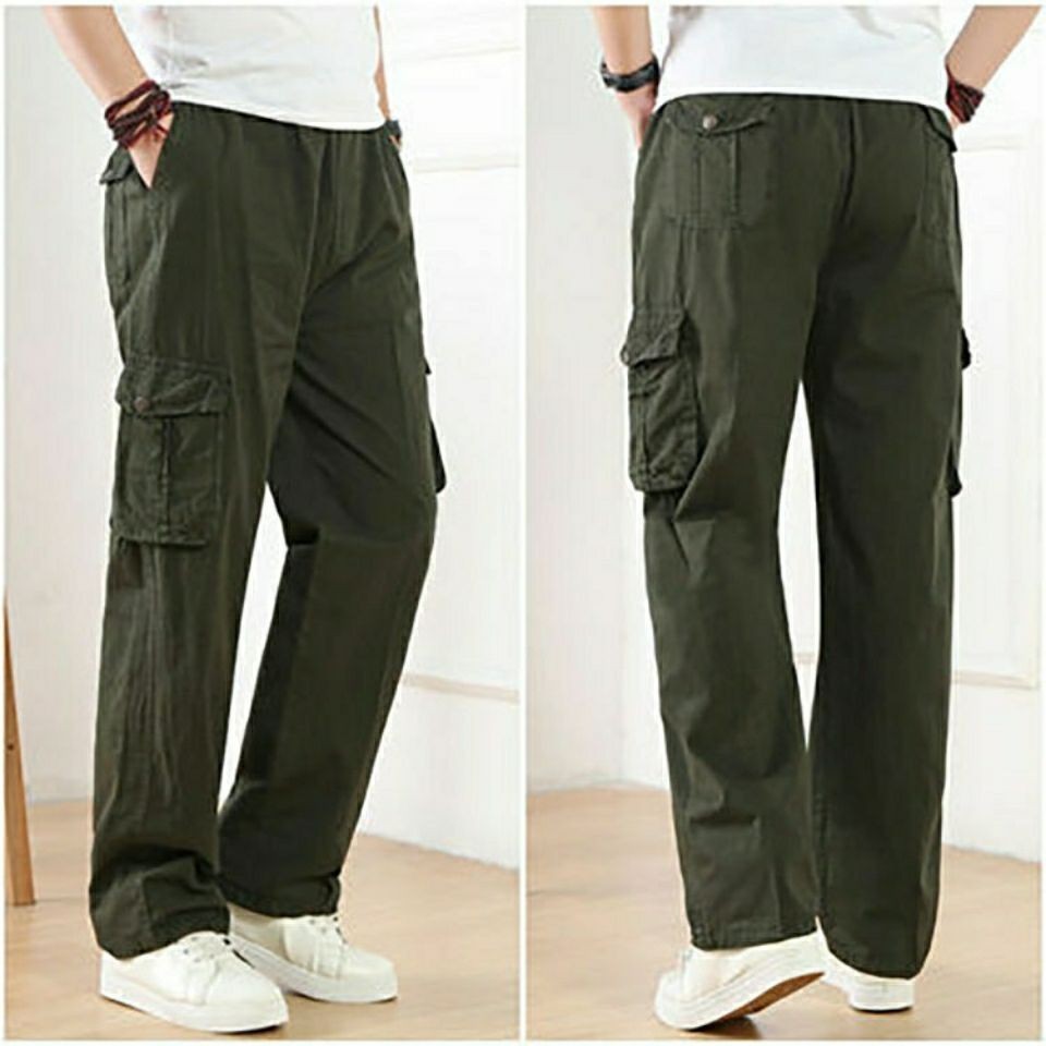 Men's Loose Straight Multi-pocket Overalls