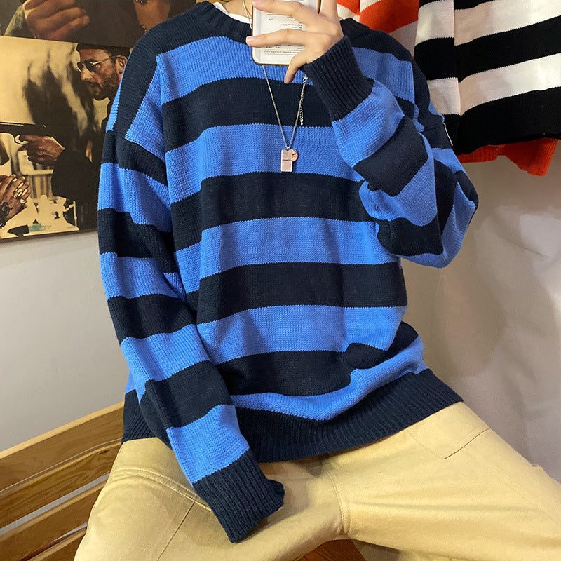 Autumn And Winter Loose Sweater Ins Round Neck Men