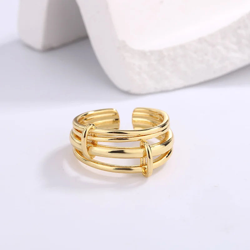 PANJBJ 925 Sterling Silver Wide Smooth Ring for Women Girl Irregular Simple Fashion Adjustable Jewelry Gift Dropshipping