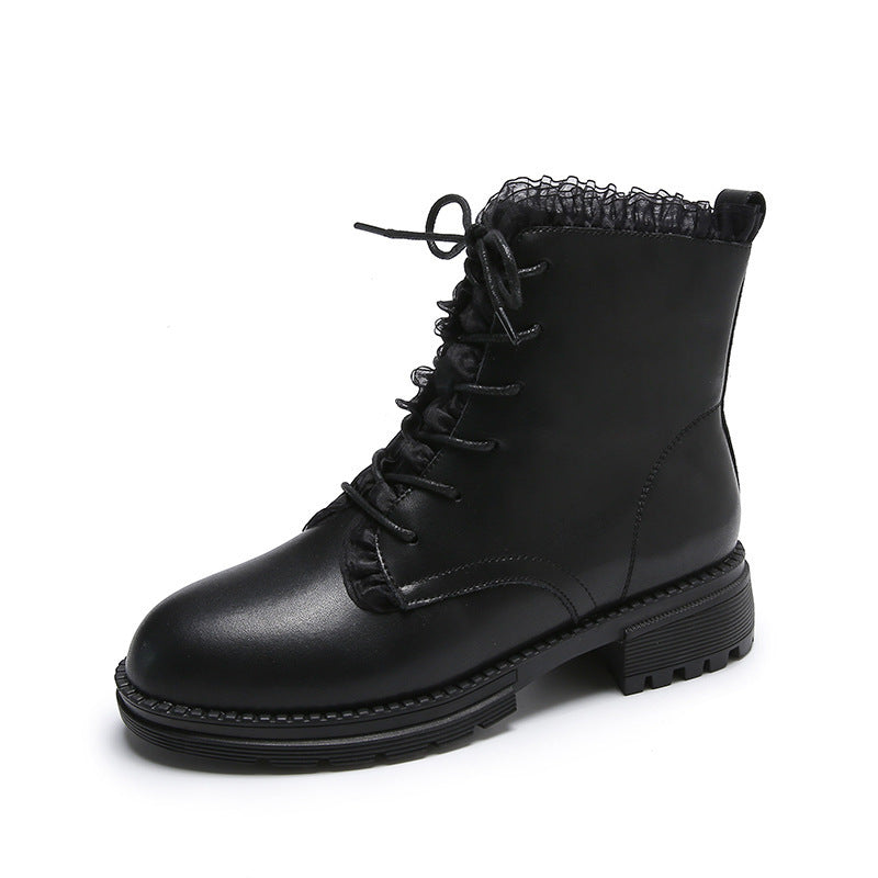 Women's Lace-up Platform Short Martin Boots