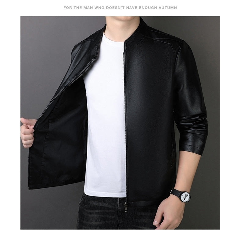 PU Leather Coat Men's Leather Jacket