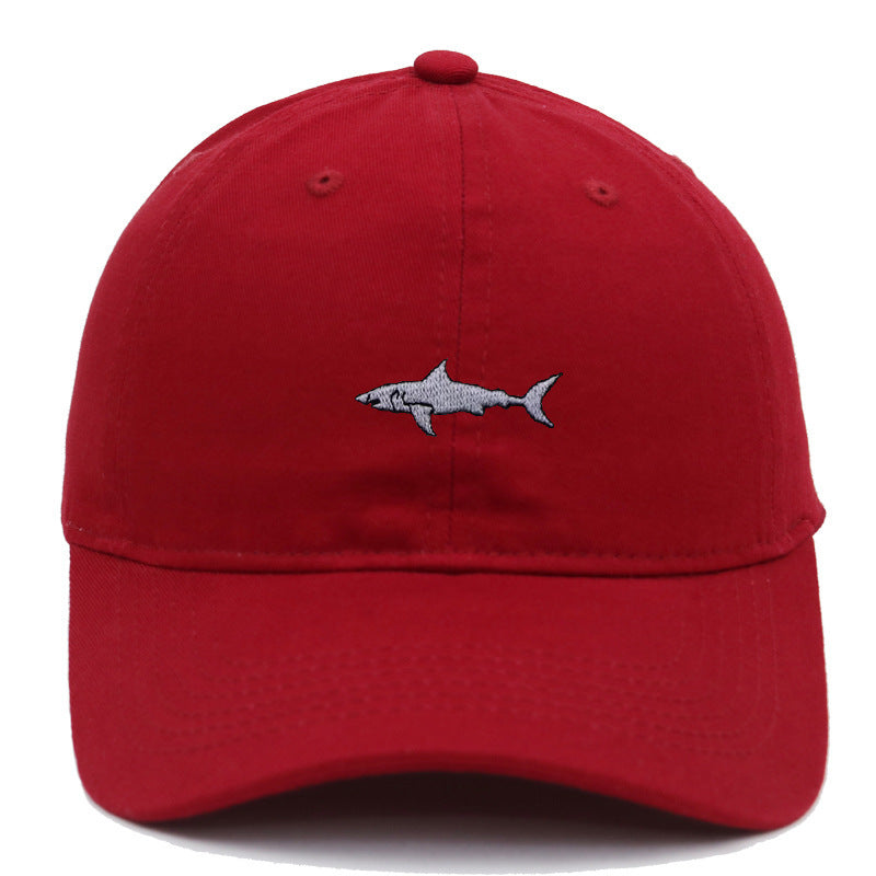 Premium Shark Embroidery Animal Baseball Cap Female Summer