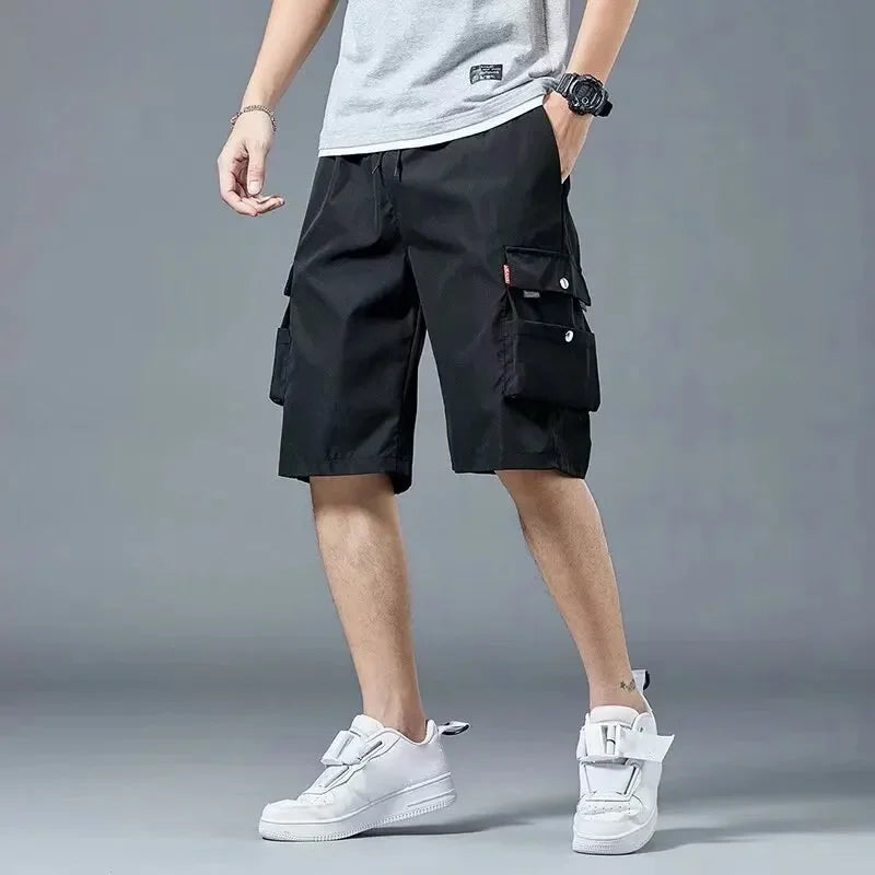 2023 Men's New Fashion Casual Cargo Pants Large Pockets Regular Size Jogging Daily Wear With Bermuda Dress 90's Retro Style