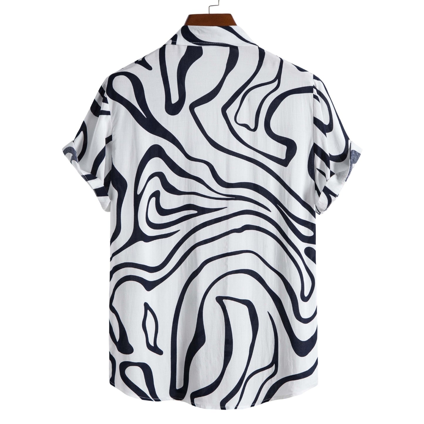 Summer New Plus Size Men's Casual Fashion Short Sleeve Shirt