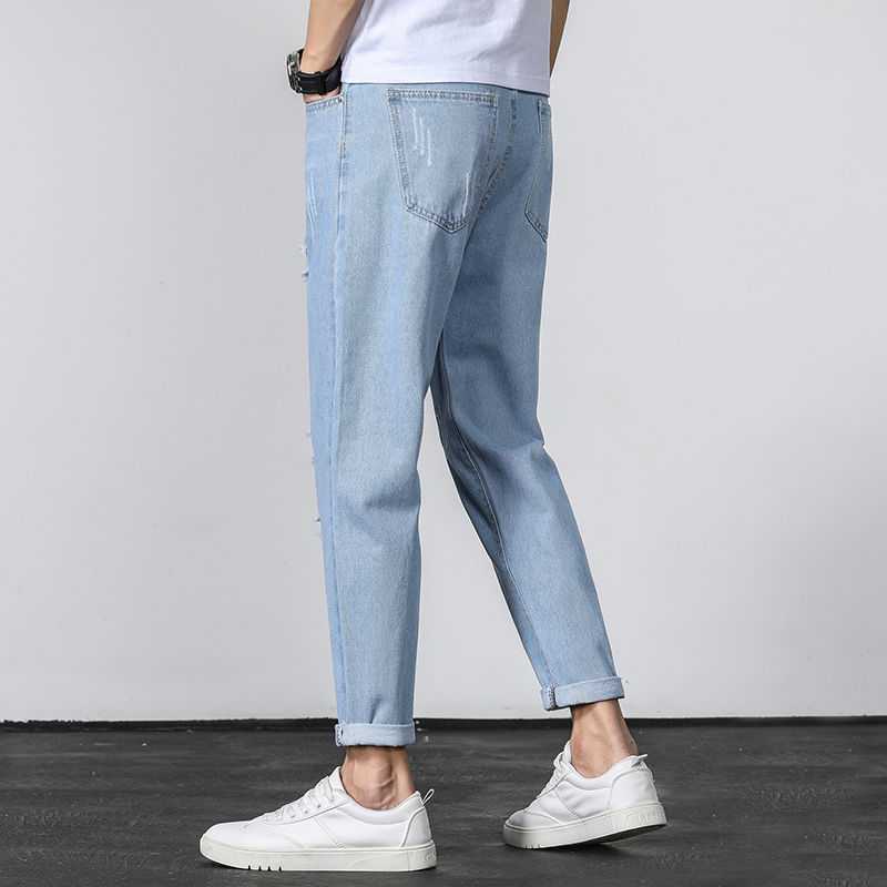 Loose Straight Wide-leg Pants Ankle-length Pants Trendy Beggar Pants Men's Pants