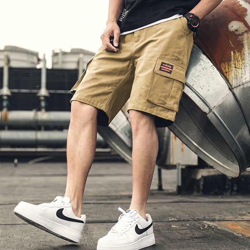 Workwear Shorts Men's Summer Ice Silk Loose Casual Outdoor Sports Thin Section Fifth Pants