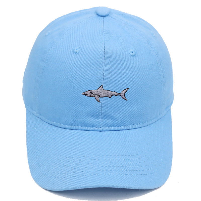 Premium Shark Embroidery Animal Baseball Cap Female Summer