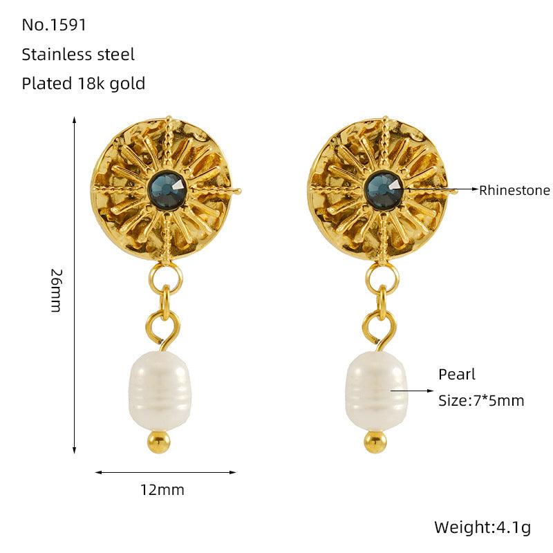 Retro Minority Design Pearl Earrings Female Fashion