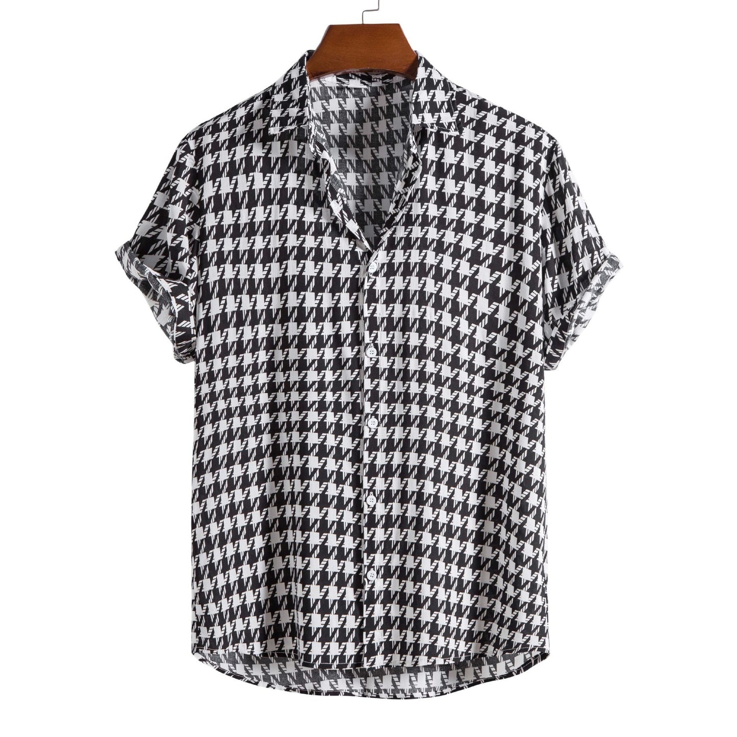 Cotton Thin Printed Short Sleeve Shirt